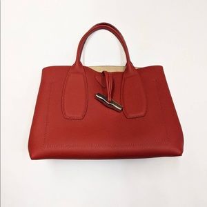 Longchamp Roseau Leather Satchel Shoulder Bag
